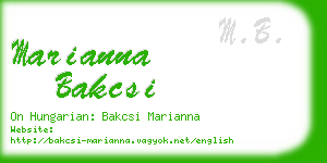 marianna bakcsi business card